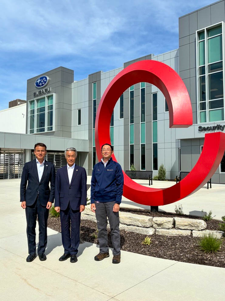 JapanEmbDC's tweet photo. I had a great time visiting @subaru_usa of Indiana Automotive and was deeply impressed by their commitment to their associates and the local community. Subaru will start exporting SUVs made in Indiana to Japan later this year! –Ambassador Yamada https://t.co/VRaq8nlsY9