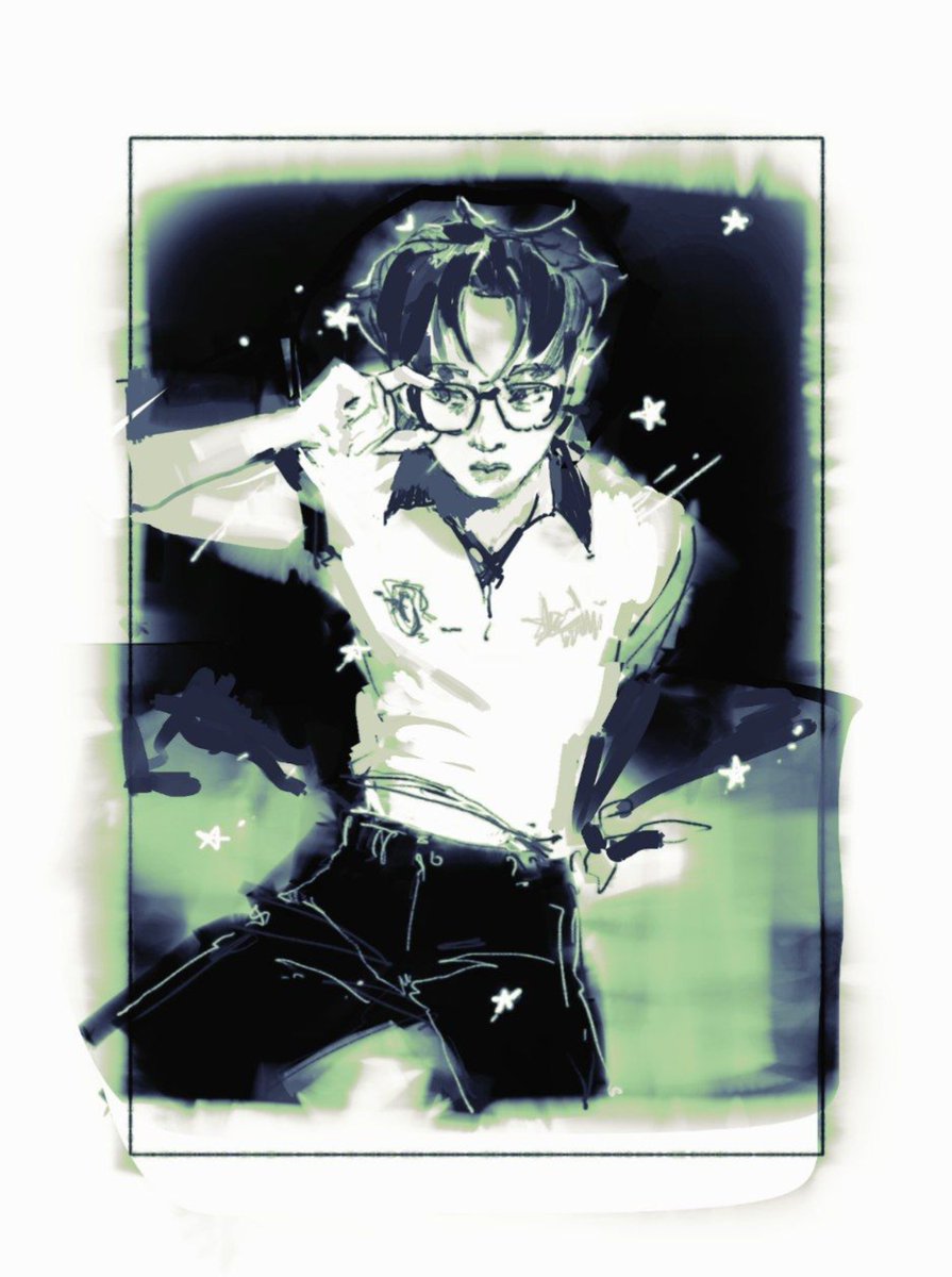 OBlackkso's tweet photo. JFF💚 sketches 
#JUST_FOR_FUN #싸이커스 #xikers #minjae #sketch https://t.co/3evmWzjtrN