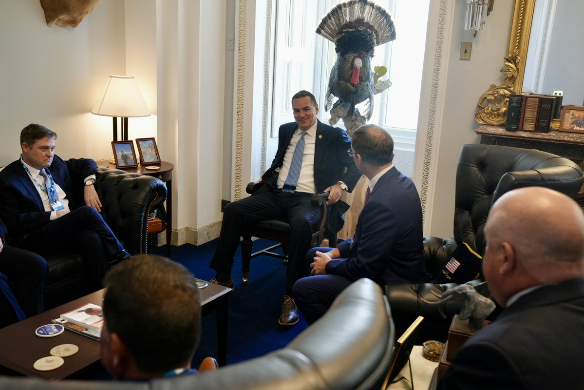 RepRichHudson's tweet photo. Great to sit down with the @NCADA!

We spoke about some of the federal policies affecting our auto dealers and small businesses back home in North Carolina. Appreciate them making the trip to DC! https://t.co/fubia71H2r