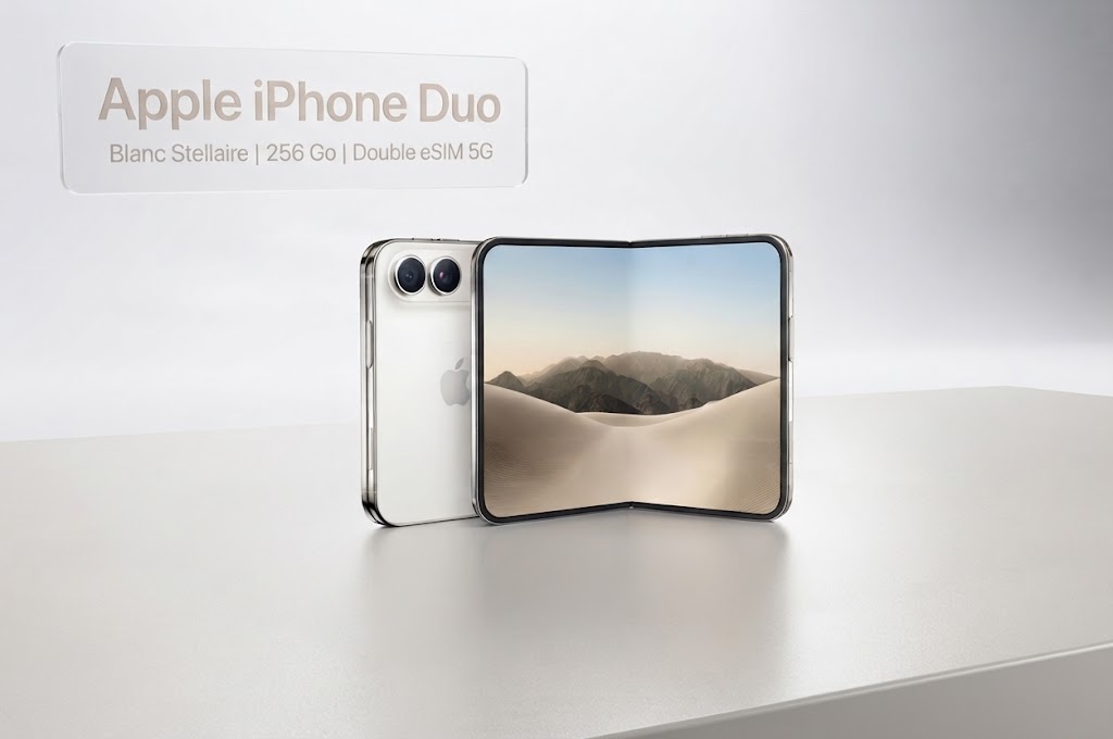 Deals_Store_Fr's tweet photo. iPhone Duo : le nouveau smartphone pliable d’Apple en Blanc Stellaire
✅ Deals Store Fr : https://t.co/wt1GYQ04lM
#iPhoneDuo #ApplePliable #iPhone2026 #TechApple #SmartphonePliable #DealsStoreFr https://t.co/oeDTJij9xY