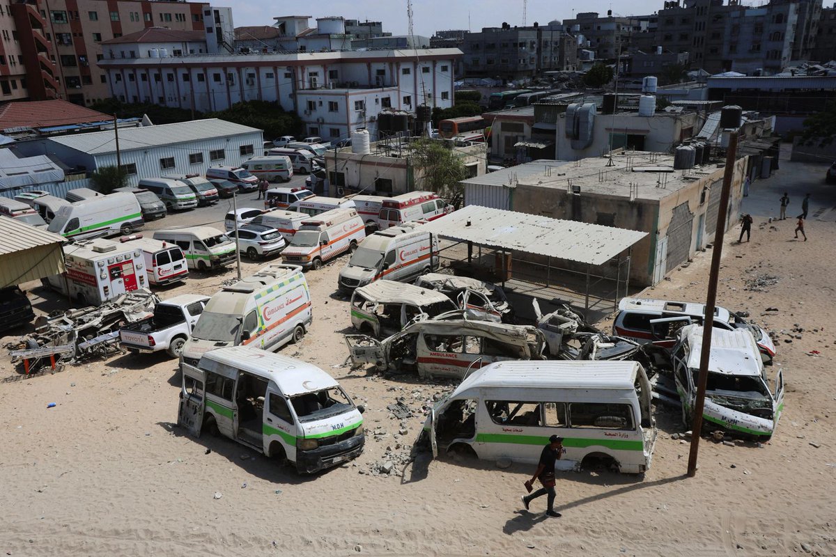 MarioNawfal's tweet photo. 🇵🇸🇮🇱 Blockade the diesel and you don't even need to bomb the hospital...

70% of Gaza's hospital generators have already stopped working, according to the health ministry, and the rest are running on what little fuel is left.

When a generator dies, the losses come in order: incubators, ventilators, dialysis, then the oxygen supply. 

A premature baby has minutes. A dialysis patient has days.

The shortage stops the buses too; hundreds of medical staff never made it to their shifts today...

Israel says it's letting medical supplies through. The ministry says what arrives doesn't cover the minimum needed to keep the lights on.

Everything now runs on the litres left in those tanks, and nobody is saying when the next delivery comes.

Source: TRT World / Writer: Daniyal