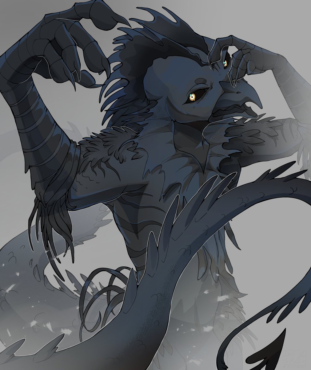 leaf_mutt's tweet photo. Second time I've ever drawn a bird creature... How'd I do?? https://t.co/5jvZpQtFLV