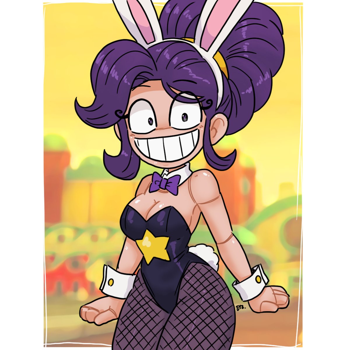 Eyzmaster's tweet photo. Lily joins @atomictiki's Bunny Suit Art Jam 2026!
"BUTCHER! Look at my bunnygirl fit!! What d'you think??"
She seems VERY happy with this one.
#Eyz #myart #BunnySuitArtJam2026 #LilyLovebraids #PoppyPlaytime #PoppyPlaytimeFanart #MobEntertainment #BunnyGirl #Fanart #DigitalArt #waifu