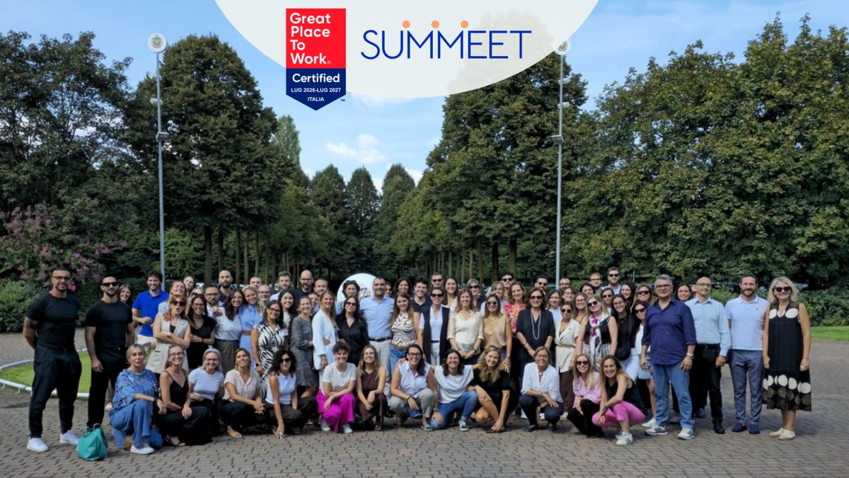 GPTWItalia's tweet photo. 🎉 Congratulazioni a tutto il team di Summeet per aver ottenuto la Certificazione Great Place To Work® Italia!

🔗 Scoprite di più su Summeet: https://t.co/l8jgs6SN2f

#gptw #lavoro #aziende #GreatPlaceToWork #employerbranding #work #employees #gptwcertified https://t.co/TKrVvkBsEw