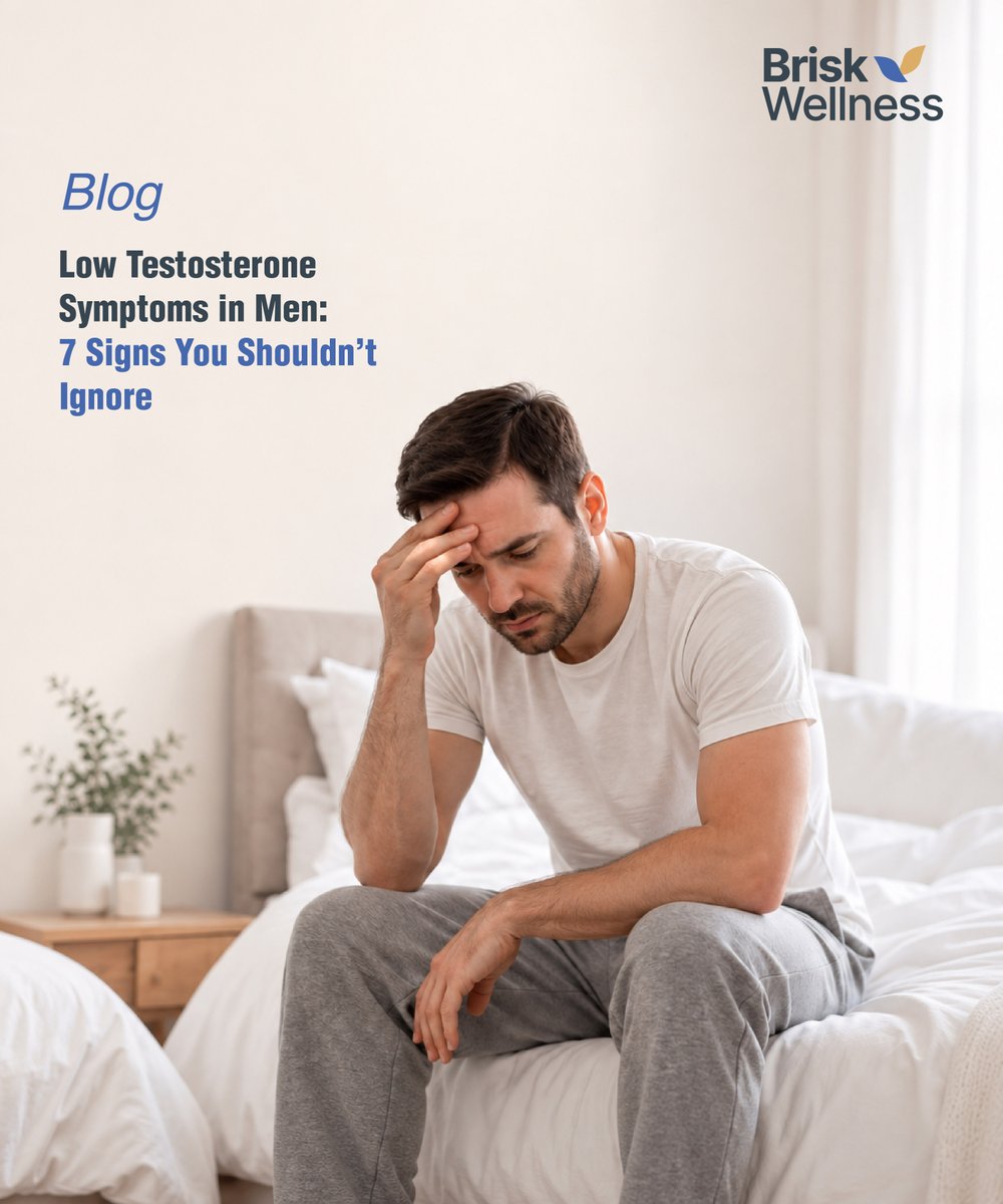 BriskWellness's tweet photo. Tired, unmotivated, losing muscle despite training hard?

It could be one of several low testosterone symptoms in men, and no single sign proves anything on its own.

Here's what actually matters 👇
https://t.co/qNE8z7vCCb

#LowTestosterone #MensHealth #Testosterone https://t.co/YNkbe2HNLd