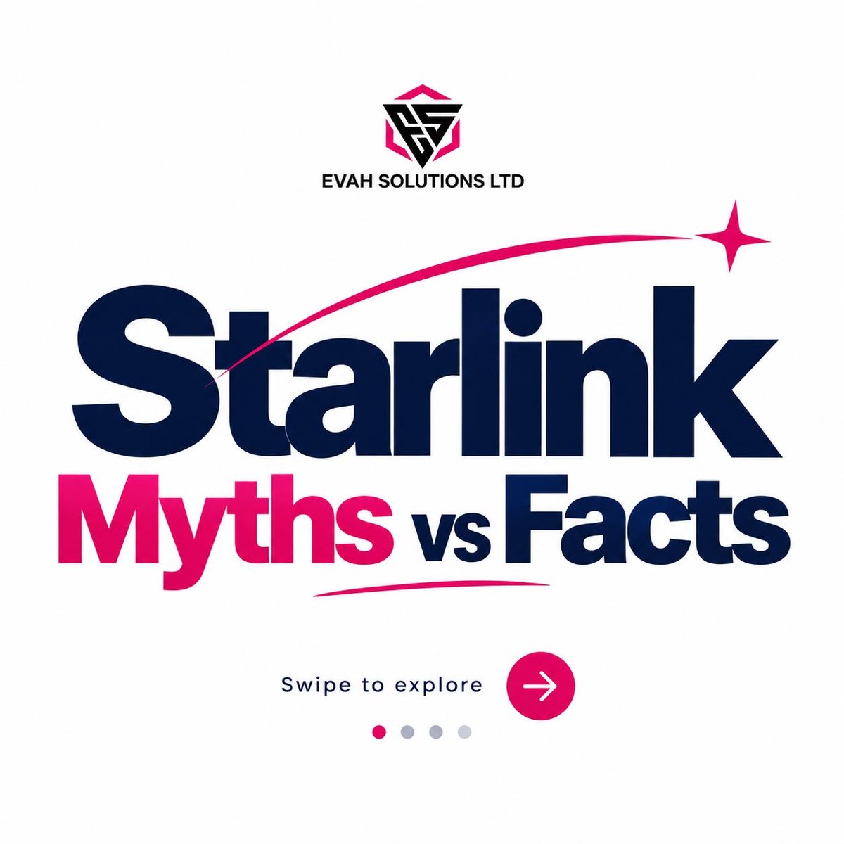 EvahSolutions's tweet photo. Starlink Myths vs Facts

There's a lot of misinformation about Starlink. 
Check comments and see how many of these myths you've heard before.

📞 +234 810 996 0054
🌐 https://t.co/mi0UHGKEwY

#EvahSolutions #Starlink #StarlinkNigeria https://t.co/T6r9miP7E2