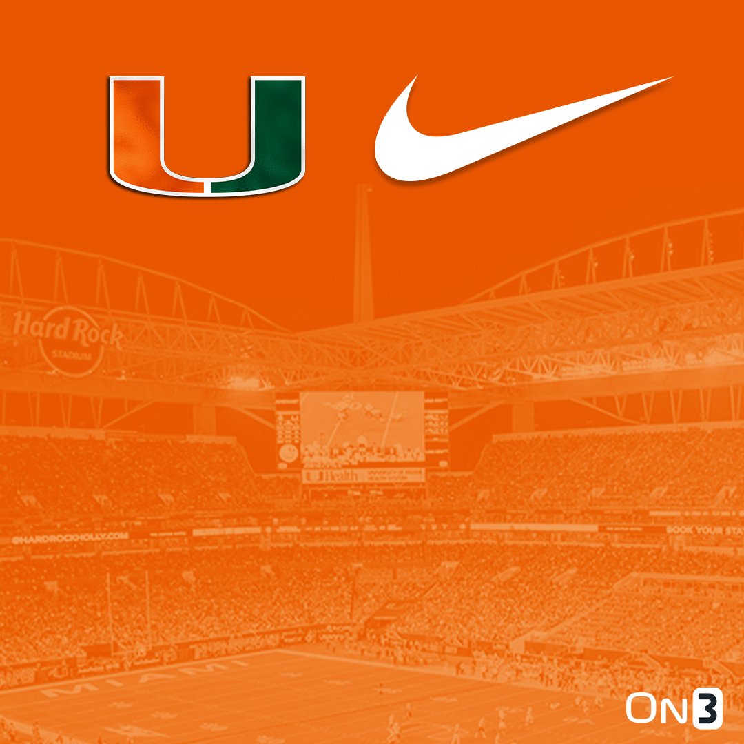 On3's tweet photo. NEW: Miami is switching back to Nike in 2027 as the school's apparel provider, @PeteNakos reports🙌

https://t.co/6ZFKvsczPm