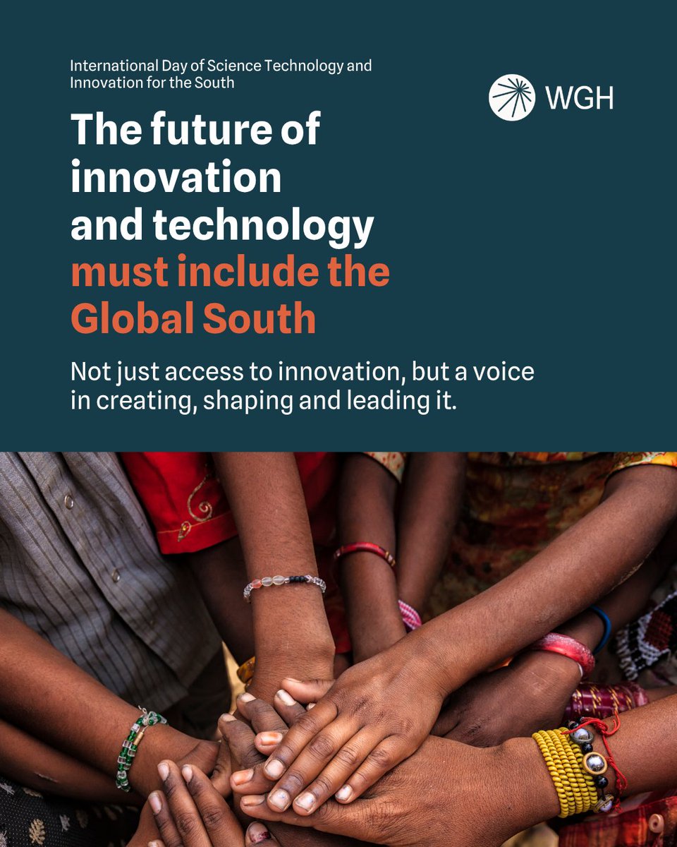 womeninGH's tweet photo. The future of innovation and technology must include the Global South.

Beyond access, communities must have opportunities to shape research, lead innovation, and influence the decisions that affect their lives.

#STIforSouth #GlobalSouth https://t.co/c7sn2dZ9Nx