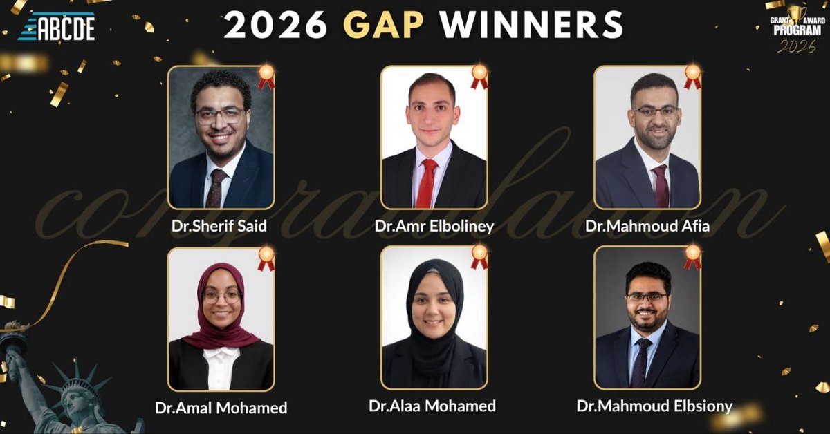 doctor4egypt's tweet photo. Hello Folks,
A very special announcement from ABCDE! 
The moment we’ve all been waiting for is finally here — our Grant Award Program winners have been selected! 
To everyone who made it this far: congratulations! Your hard work, dedication, and determination have truly paid off. You didn’t just apply for an opportunity — you showed up, challenged yourselves, and proved that you belong among the best. 
At ABCDE, we’re incredibly proud to welcome our winners to the Grant Award Program family. This achievement is only the beginning, and we’re excited to see everything you’ll accomplish throughout this journey. 
To our winners: celebrate this moment, you’ve earned it! 
And to everyone who took part in the journey — keep going. Every step, every attempt, and every challenge is part of becoming better.
Here’s to new opportunities, new experiences, and an unforgettable journey ahead. ❤️
Congratulations, ABCDE Grant Award Program Winners! 
#ABCDEgrant
#usmle
#match
#match2027
#supportthematch
#residency
#egyptiandoctors
#doctor
#fyp
#residencyjourney
#doctorsforegypt