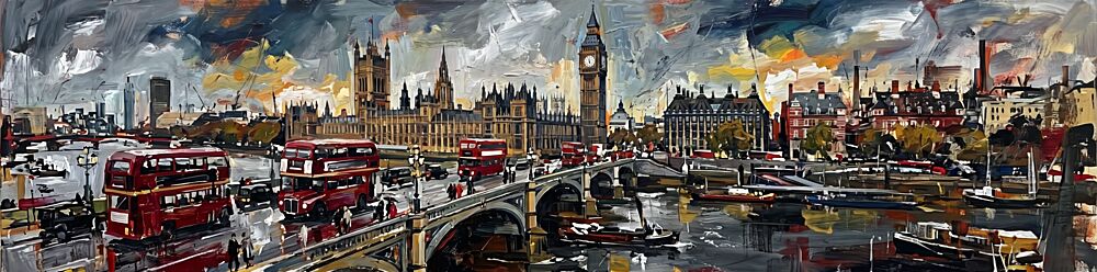 artgalore's tweet photo. "London Panorama" by Ronald Bolokofsky. 82 by 20 inches, made for the wall everyone gives up on.

https://t.co/lLHfqeLqjL https://t.co/bRP4f2vYTF