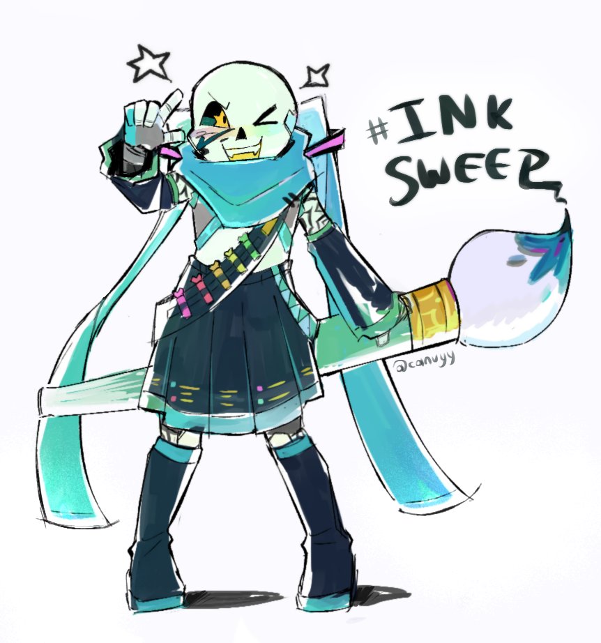 canvyy's tweet photo. last thing i'll draw for the polls i think, i gotta lock in with uni 🐤💙
#undertaleau #inksans https://t.co/pFtt34VD1J