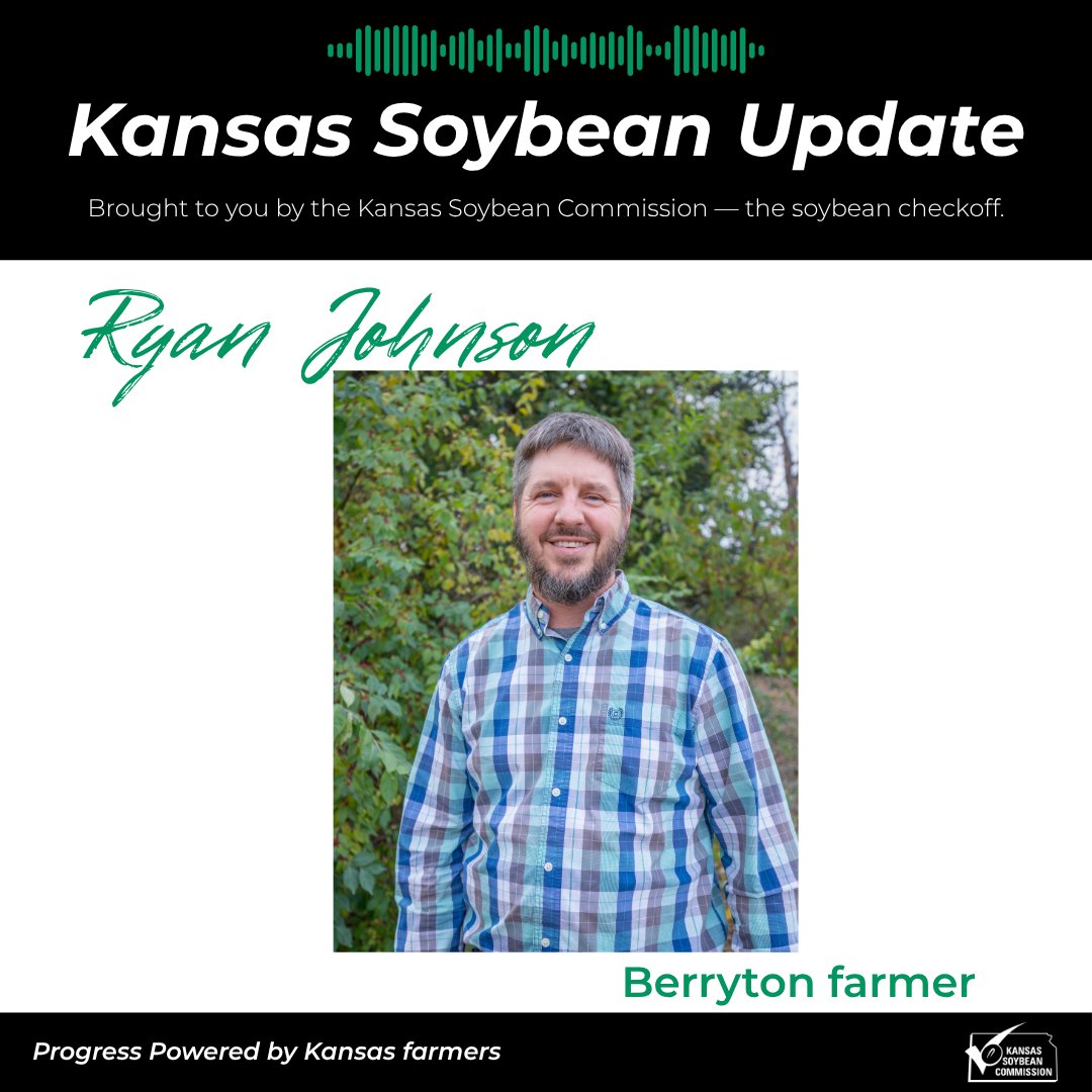 KsSoybean's tweet photo. Farmer Ryan Johnson recently hosted several trade teams on his Berryton farm. He shares why this international relationship-building is beneficial for Kansas farmers’ bottom lines.

👂Listen here: https://t.co/twd8DvOs3s https://t.co/K5LEOArwru