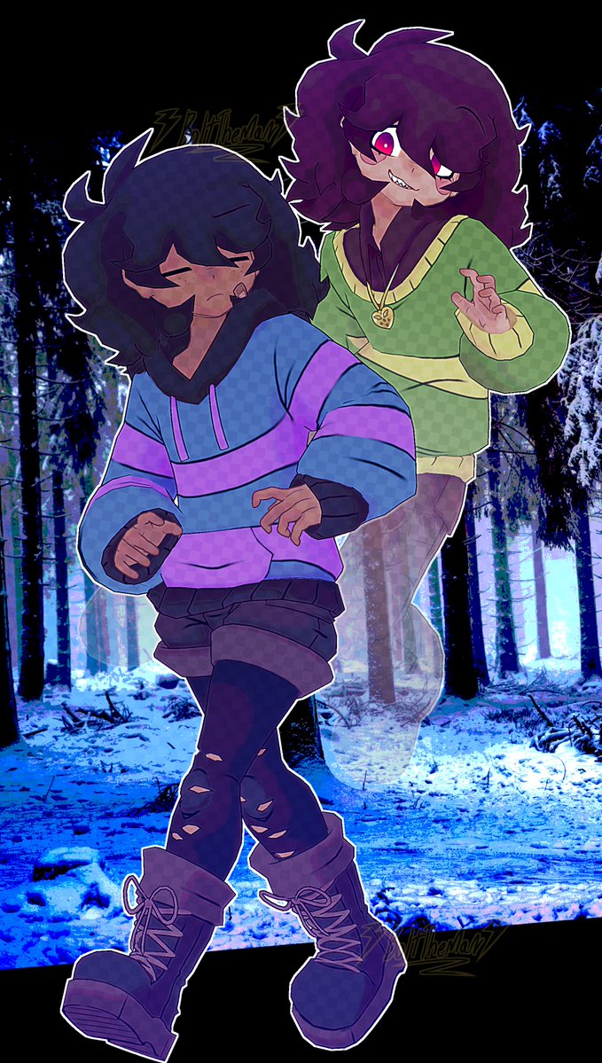 lightninsprout_'s tweet photo. Stylized Frisk &amp; Chara V2 Release! (VRChat links in replies)

Raw files are $30 (not sold separately, as they use the same base and props) DM on Discord to buy: lightningsprout_

#undertale #vrchat #blender3d https://t.co/38ee9LuFxv