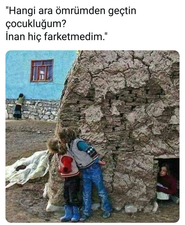 YAgmurToprak189's tweet photo. 🧚💦📚✍️
"Ah iki odalı kerpiç evler
İnsanlığımız sizin içinde kaldı!
Şimdi koca katlı binalar ne insanlık ne de huzur kaldı.
#Eski #zamanlar eski #insanlar #güzeldi.✌️
Hiç bir şeyimiz yokken bile mutluyduk.✍️
Akşamınız huzurlu geçsin
#iyiakşamlar https://t.co/9KmEKctWia