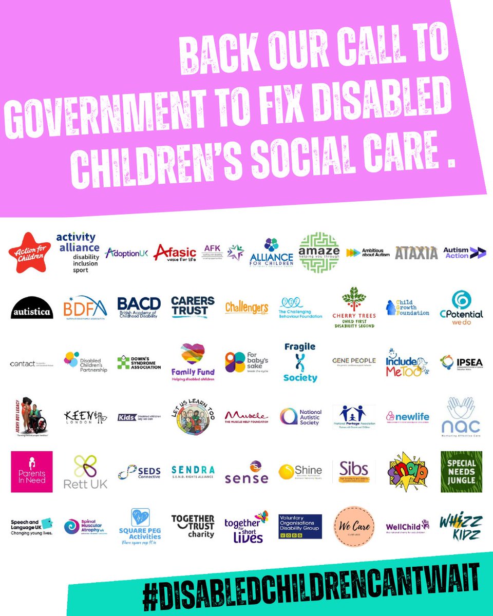 IncludeMeTOO's tweet photo. Include Me TOO joined 50+ organisations calling on the Prime Minister to act on disabled children’s social care.
The recommendations are on the table. Now Government must act.

We’ve signed the open letter. Have you? 👉
https://t.co/t54jGAtwP0

#DisabledChildrenCantWait https://t.co/LAoUNafIRk