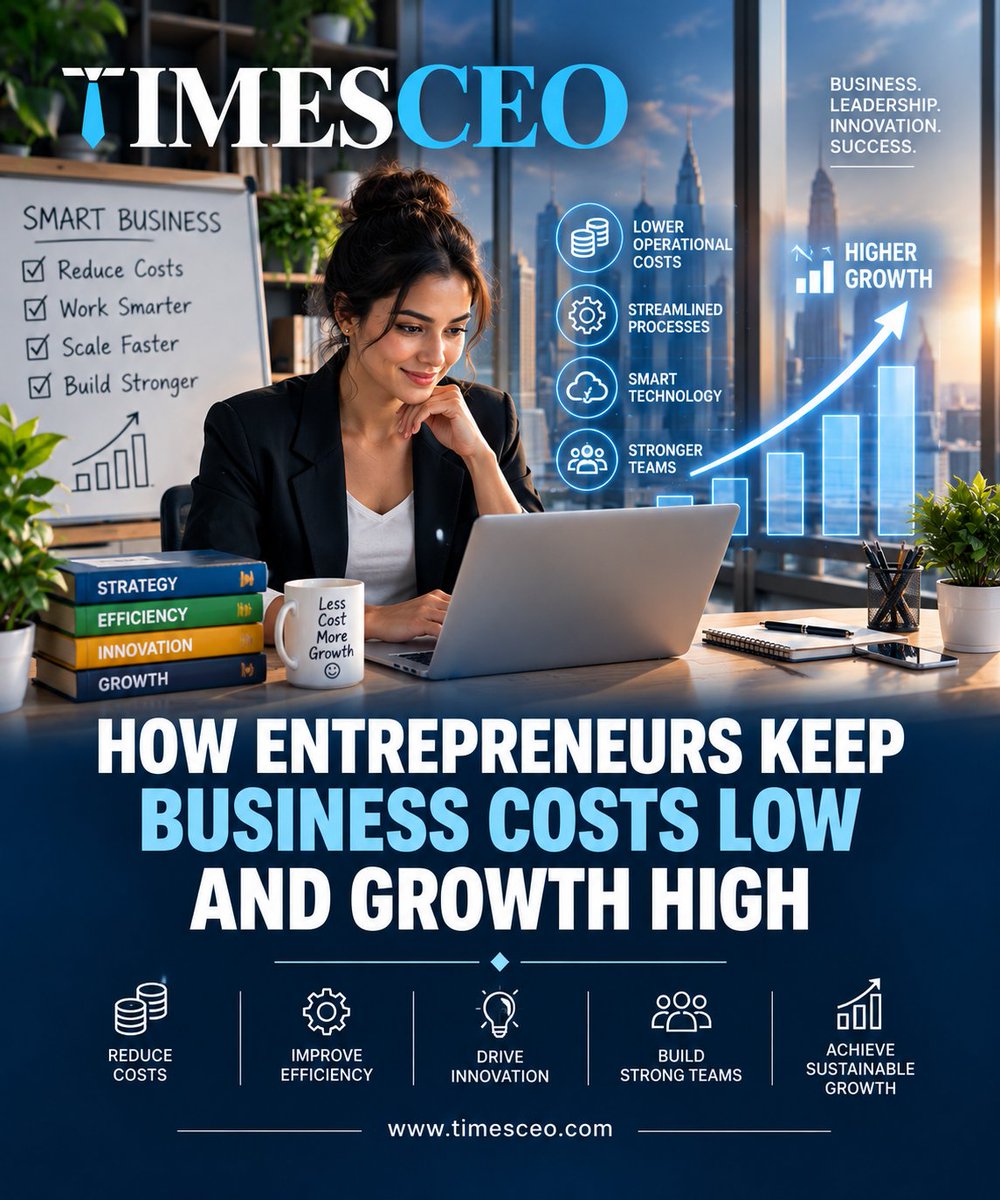 timesceomag's tweet photo. How Entrepreneurs Keep Business Costs Low and Growth High
Read More: https://t.co/bQjsPXbk83
#Entrepreneurship #BusinessGrowth #CostSaving #BusinessCosts #Entrepreneurs #BusinessEfficiency #StartupGrowth #BusinessManagement #Productivity #BusinessSuccess #Leadership #TimesCEO https://t.co/QaQE97yJUf