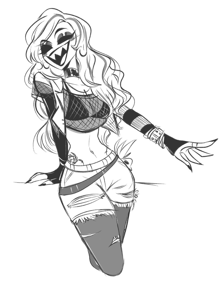 PeriQ5XG's tweet photo. “Rock Rosie”
I’m so surprised that many ppl wanna see more of her even she only got a corner in my comic🫰
I think I’ll paint her someday😈
#HazbinHotel #HazbinHotelRosie https://t.co/VLT3e9Zcpn
