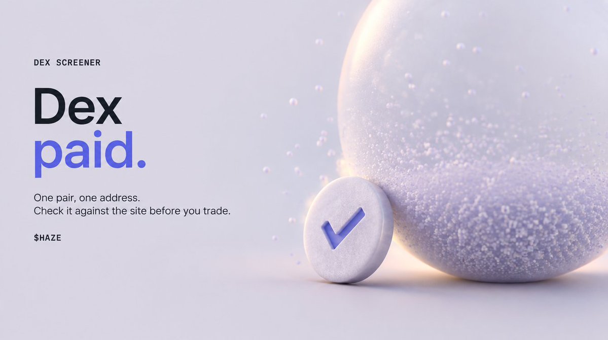 HazeRebase's tweet photo. $HAZE

● DEX Screener paid
● one pair, one address
● check it against the site before you trade
○ any other pair claiming to be us

@hazerebase on @ponsdotfamily 

CA:0x865a5878483131462ba43d01c75a54d2b80810f9

$HAZE https://t.co/mQyBK7D7KX