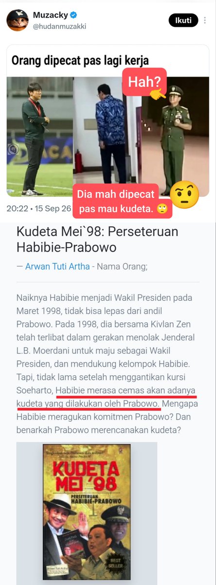 gumpnhell's tweet photo. wowo mah dipecat pas mau kudeta Presiden Habibie. 🙄

#menolakforget https://t.co/wkOzVdglvC