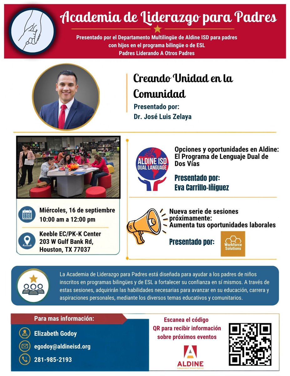 MultilingualAld's tweet photo. We are in the first PLA of the year, you have time to join us at @Keeble_AISD @AldineISD @drgoffney @DrFavy @aniklt @Aldine_Bil_ESL @Ely__Godoy @DrZelayaSpeaks #ChooseAldine #ParentsLeadingOtherParents #CreatingUnityInTheCommunity https://t.co/kwVEt2QTQI