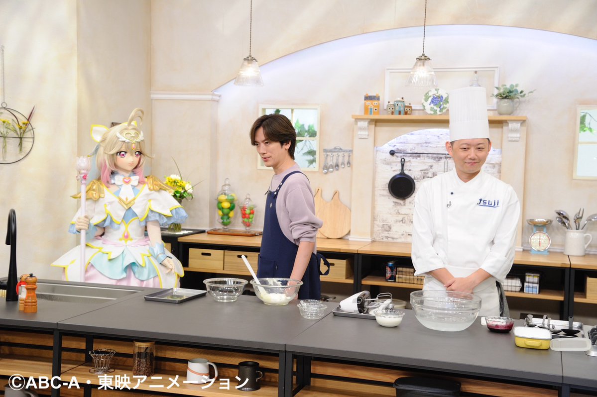 DAIGODaidokoro's tweet photo. お待たせしました‼️
今日のゲストは #キュアアルカナ さん！
（#名探偵プリキュア）

さてクイズです✨
４枚の画像のうち、どれが実写で、どれがAI合成でしょうか？

答えは午後１時３０分〜
ABCテレビ #DAIGOも台所 をご覧ください！

今日は #山本ゆり さんとフレンチトースト！
リアタイでどうぞ‼️ https://t.co/xbHSbHF5Yk