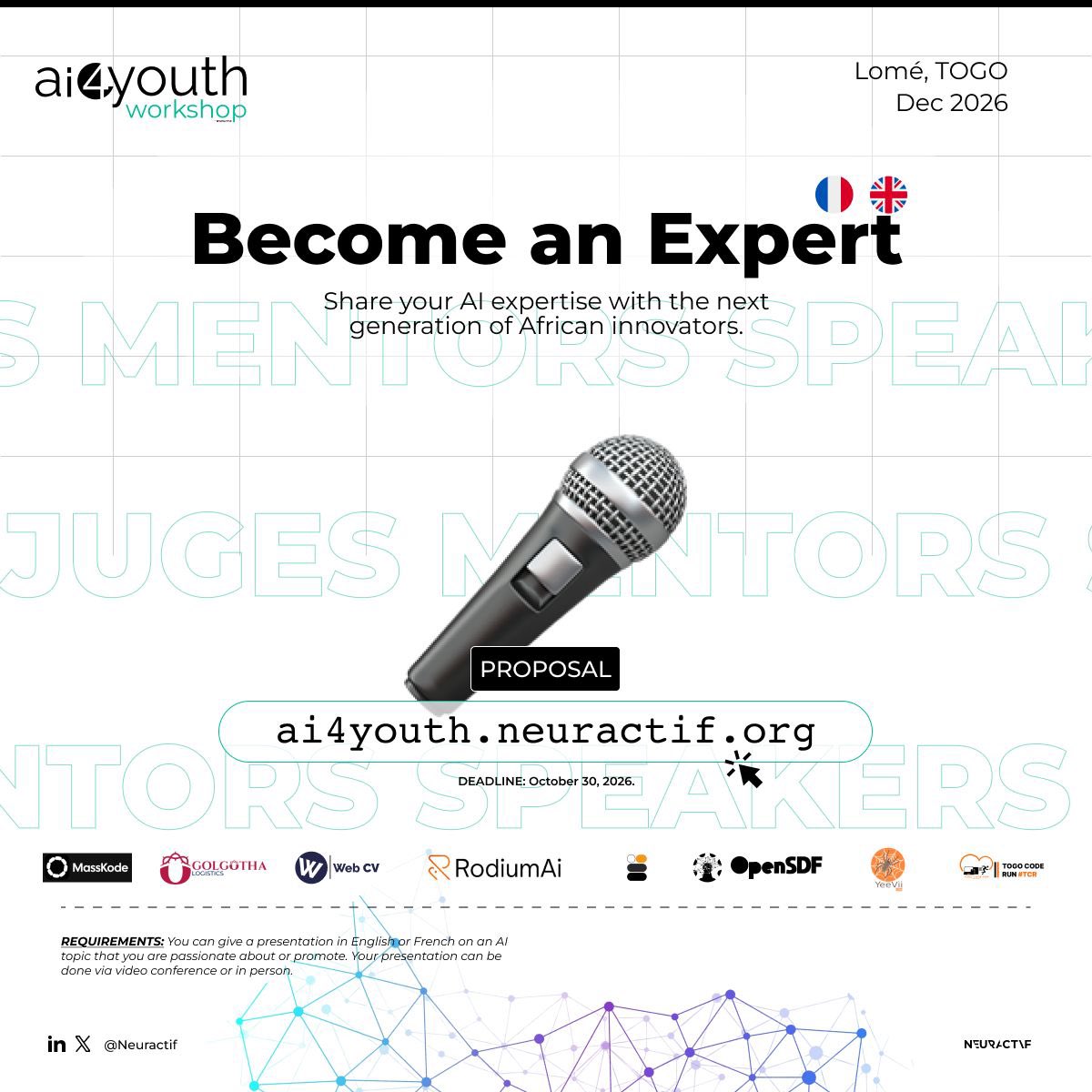 noelielaba's tweet photo. We are calling for experts!🎉
Do you have experience in Machine Learning, Data Science, or AI, and would you like to share your experience? Send a request to be one of our experts for this 2nd edition of AI4Youth.
We are looking forward to receiving your proposal😉 https://t.co/I9wpvzhqPd