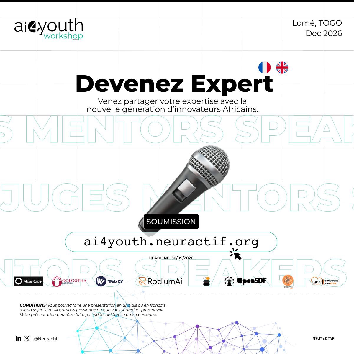 noelielaba's tweet photo. We are calling for experts!🎉
Do you have experience in Machine Learning, Data Science, or AI, and would you like to share your experience? Send a request to be one of our experts for this 2nd edition of AI4Youth.
We are looking forward to receiving your proposal😉 https://t.co/I9wpvzhqPd
