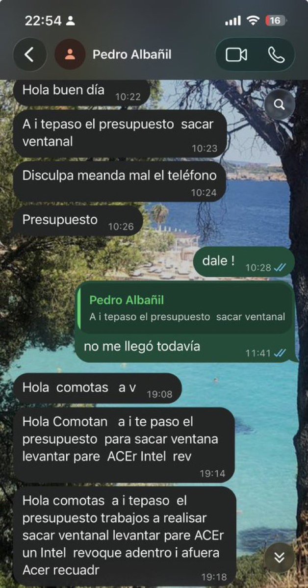 porqueTTarg's tweet photo. "Albañil"

Por quienes dicen que cuanto peor escriba el albañil por WhatsApp, mejor queda el trabajo. https://t.co/1alfZ3L31p