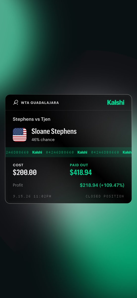 StrechLocks's tweet photo. Stephens live betttt‼️🕺🏽

#SportsBetting #GamblingTwitter #BettingTips #SoccerPicks #FootballBetting #WorldCup #tennis #wta https://t.co/YYXqdsAbbY