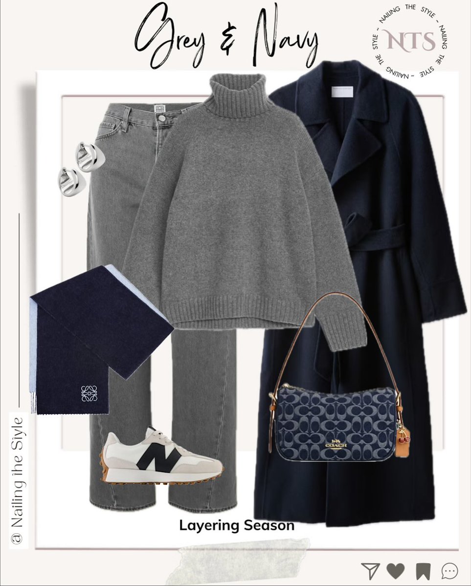 VivanBlackhah's tweet photo. Navy &amp; grey: timeless tones. What’s your favourite look? Share your thoughts in the comments and pass these styling tips on to friends. Available items and alternatives are linked in the November Highlight and LTK link in bio. https://t.co/BS8sDvOSH0