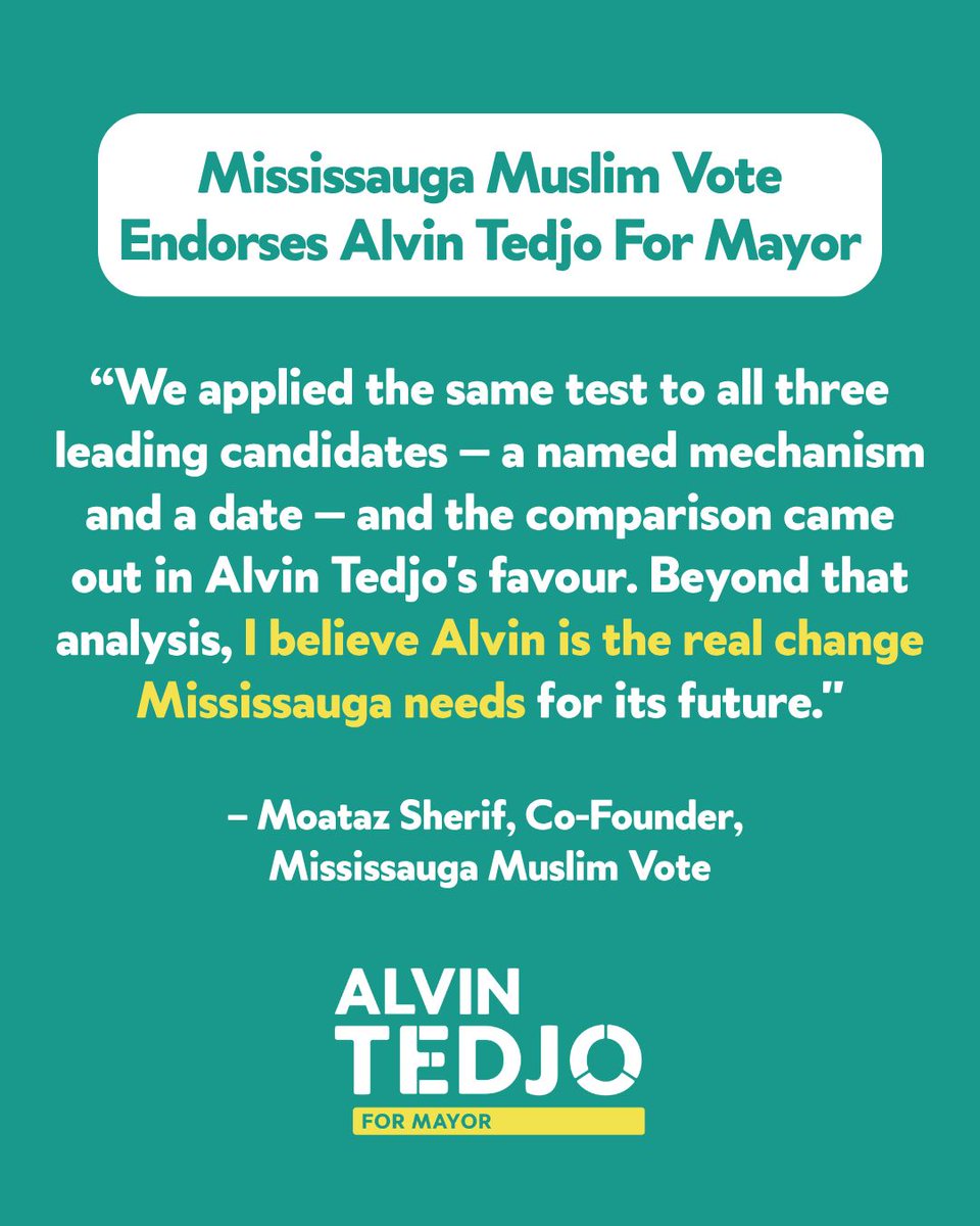 AlvinTedjo's tweet photo. I am incredibly grateful to Mississauga Muslim Vote and the members of our muslim community for placing their trust in our campaign. 

Our Muslim community is an essential part of our city. 

My commitment is to make sure every resident has a meaningful voice at City Hall. https://t.co/ii0QkkLvlM