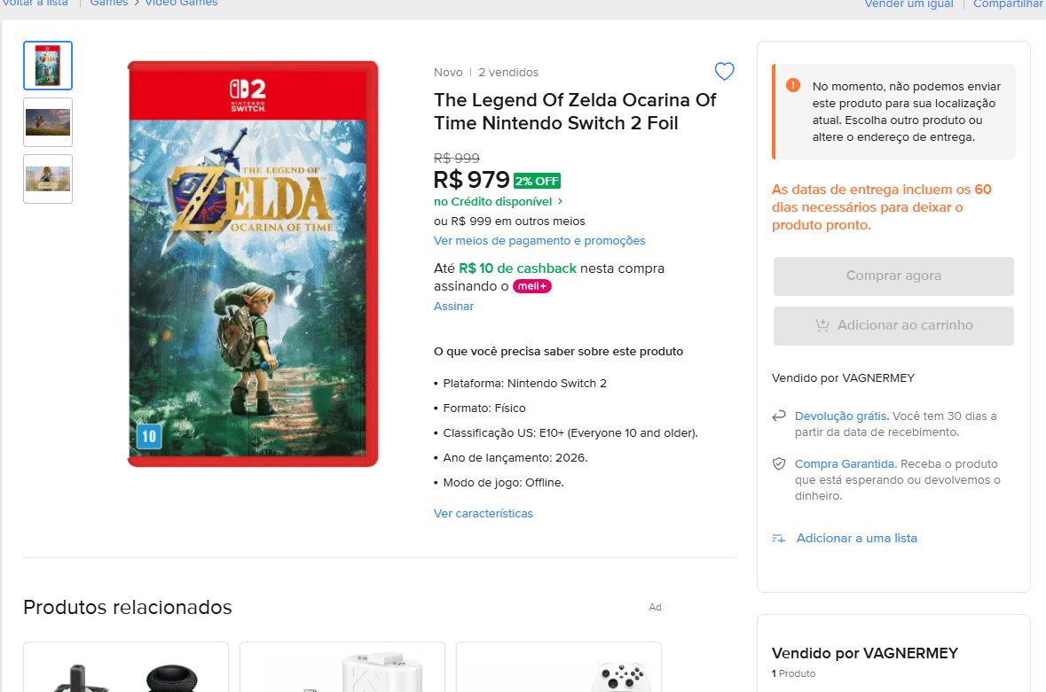 cedjogos's tweet photo. Passando aqui para denunciar os ARROMBADOS que compraram o zelda só pra revender por preços exorbitantes, o famoso cambista.
É por causa de filhos da puta assim que eu e muita gente não conseguiu comprar. E vc comprar de um desses lugares, vc merece receber um tijolo no lugar https://t.co/fElGEfdfpO