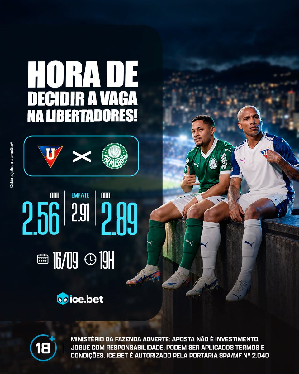 Icebetbr's tweet photo. 🏆 O ar rarefeito de Quito ou o peso da camisa do Verdão: quem fala mais alto nessa decisão? 🇪🇨 x 🐷

#IceBet #joguecomresponsabilidade🔞 https://t.co/kT92l21Y8Y