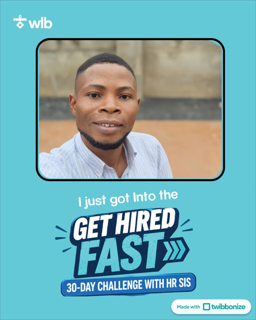 olamilekan_ben's tweet photo. π I've officially joined the Get Hired Fast Challenge with Hr Sis!
I'm committing to improving my career, sharpening my skills and taking intentional steps toward getting hired.
Let's get hired! πͺ
#GetHiredFastChallenge #HrSis #WLB https://t.co/0JV1Q1qUQa