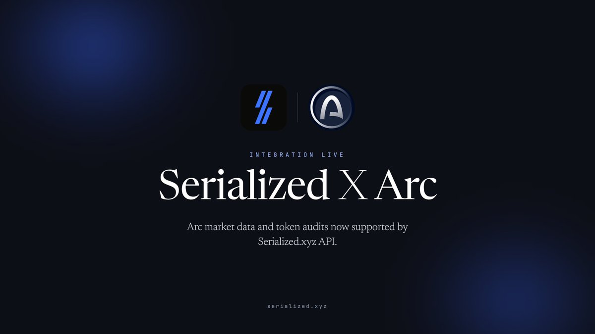 serialized_xyz's tweet photo. Arc support across all Serialized APIs.
From hour zero. ⚡ https://t.co/OGyiWIWKeP