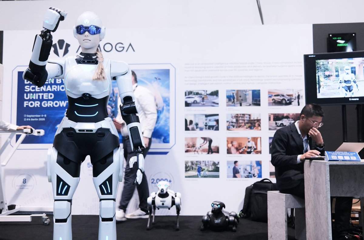AiMOGA_Spain's tweet photo. 🚀 Chery MOGA Robotics at IFA Berlin https://t.co/bjVvEkCsSR
