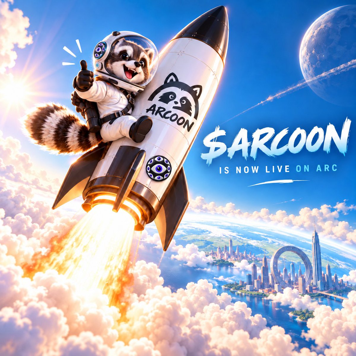 arcoon_arc's tweet photo. $ARCOON is officially LIVE on Arc.

Official CA :

0x771Ed6870c6BEfC4c7Bcb250F9A12EDa55f35235

0% Team Allocation.
0% Presale.
100% Fair Launch.

Launched on @Arguspad 👁 

Welcome to ARCOON. 🦝🌎 https://t.co/3IEW4YeVXB