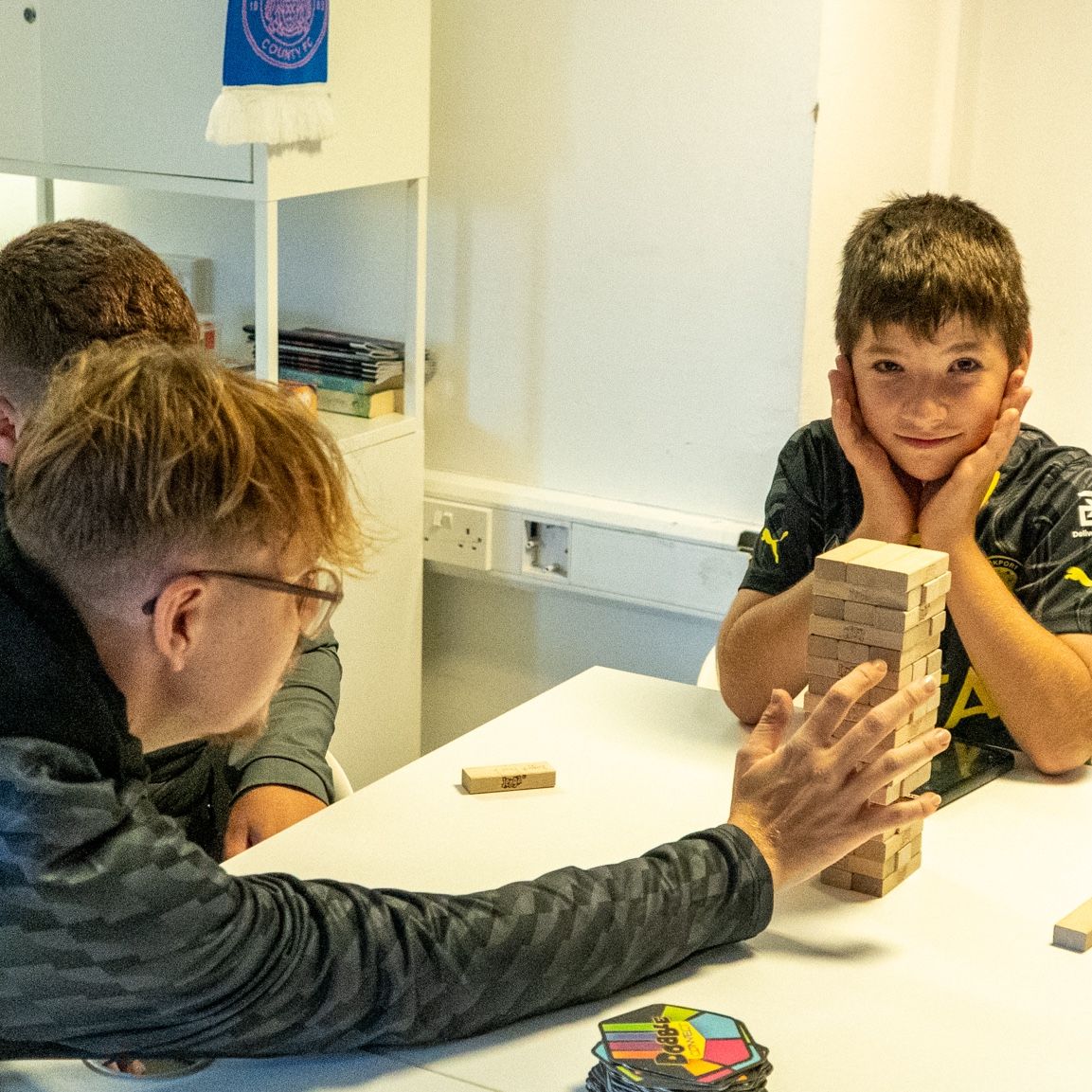 SCFCCommunity's tweet photo. Last week's County Stars Youth Club saw our highest attendance yet - 15 young people enjoying pool, darts, gaming and arts &amp; crafts! 🙌

The sessions give disabled children aged 11-16 a safe space to socialise and make friends. 😁

More info: m.oates@stockportcounty.com https://t.co/IVtwbmPJT4