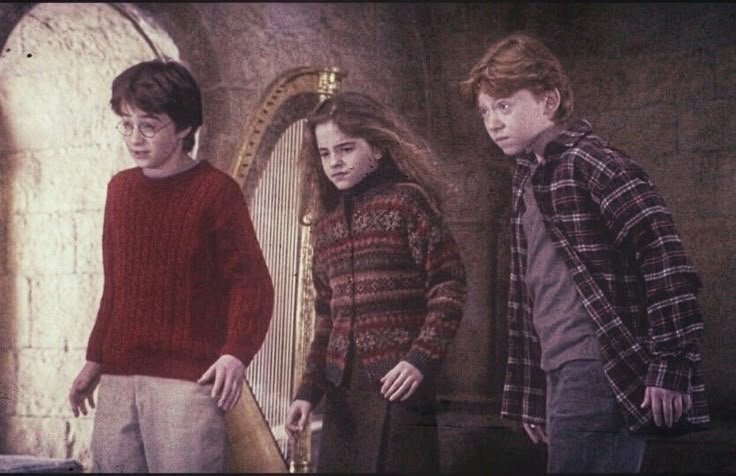 cinevow's tweet photo. Daniel Radcliffe, Emma Watson and Rupert Grint in Harry Potter and the Philosopher's Stone, 2001 https://t.co/EtMWpEx3Bi