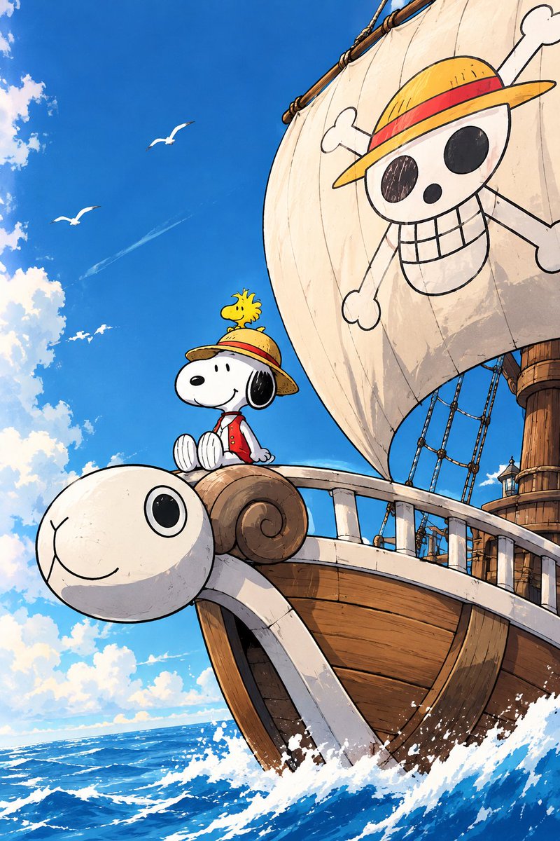 Snoopy198961's tweet photo. Snoopy D. Luffy 🏴‍☠️⛵ https://t.co/EAvikTLQlC