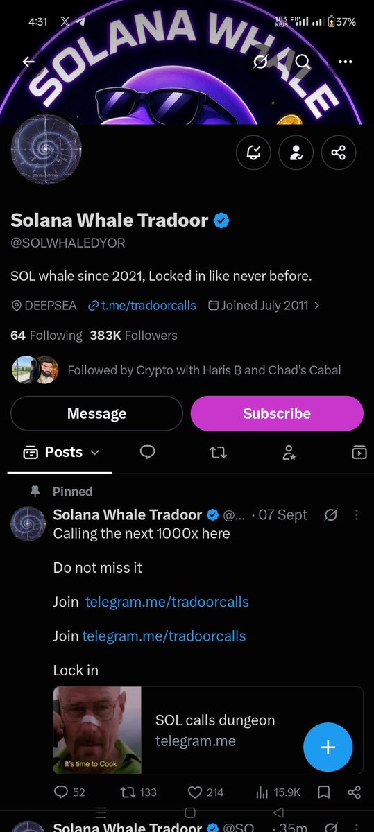 Bigwin145's tweet photo. @Crypto__Haris @SOLWHALEDYOR Done! https://t.co/JxbvatJruR