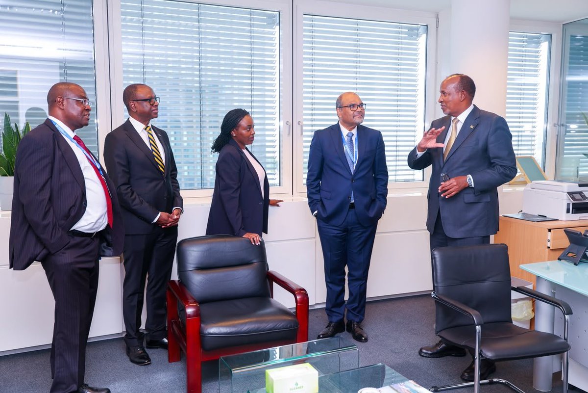 HonAdenDuale's tweet photo. Hosted by H.E. Amb. Edwin Afande, Ambassador and Permanent Representative of Kenya to the UN in Vienna, and his Deputy, Amb. Valerie Rugene, I engaged staff at the Embassy of Kenya and Permanent Mission to the UN in Vienna, Austria, on the critical role of diplomacy in advancing Kenya's health agenda.

I urged the Mission to proactively leverage its position to pursue strategic partnerships and opportunities in health, including medical research, technology transfer, specialised training and capacity building. 

I briefed the team on progress from recent bilateral and multilateral engagements, including cooperation with the US Government to strengthen health infrastructure, disease prevention and medical capacity.

I encouraged the diplomatic team to identify opportunities that support Kenya's Universal Health Coverage (UHC) goals and to effectively communicate the country's health priorities, achievements and emerging needs to international partners.