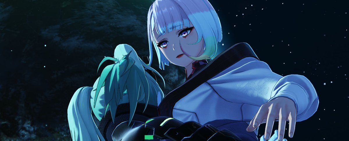 CyberBunnyNC's tweet photo. I have a slight preference for the Wuwa version (visually, the animated style). They really put in a lot of work to match the animation style for the cutscenes.
It’ll depend on the shots and the visuals (for Fortnite). But it’s still cool! https://t.co/5vTGn8YX01