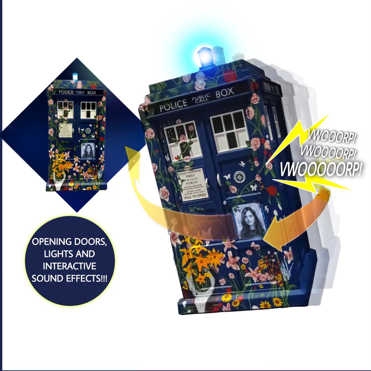 MockupWho's tweet photo. Celebrate over a decade of Hell Bent, the long way round, with the all new Clara &amp; Tardis Doctor Who figure collectors set!

Complete with a Fight Control Tardis in its iconic mural painting and a brand new Clara Oswald figure and Raven accessory.

#doctorwhofigures #Claraoswald https://t.co/6uN79rSC7e