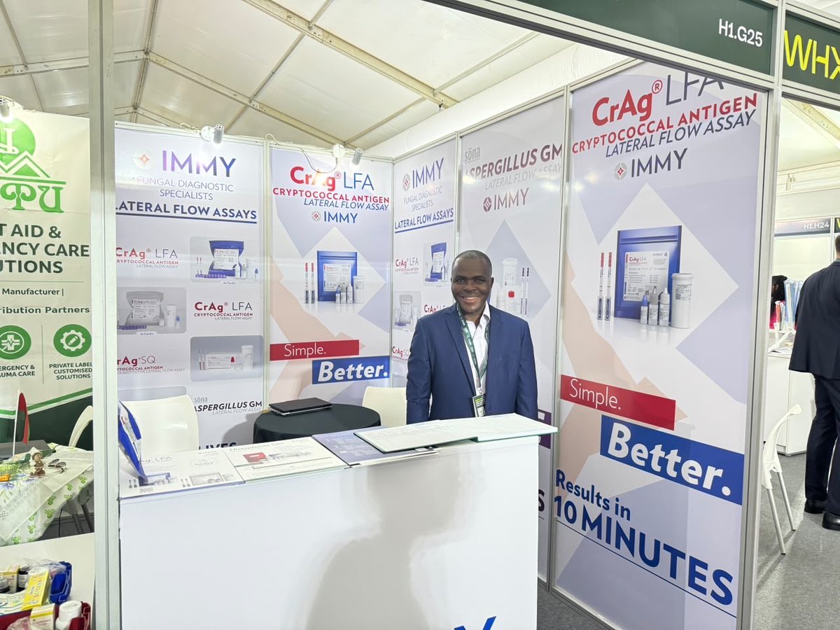 IMMYdiagnostics's tweet photo. Come see us at the World Health Expo in Nairobi! Come by and talk fungal diagnostics! We are at booth H1.G25 https://t.co/mspJI2ezSa