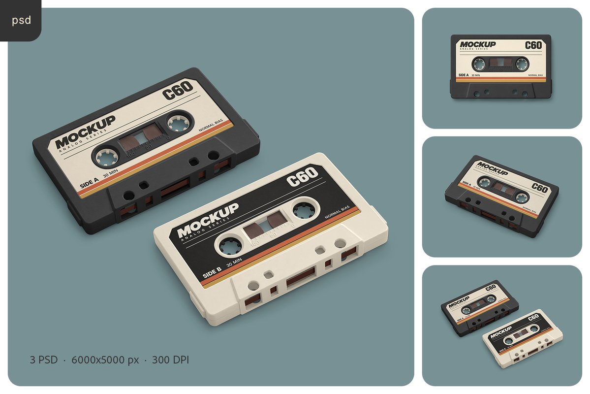 country4k's tweet photo. Show your artwork with a Vintage Cassette Tape Mockup Set designed for clean, stylish and nostalgic presentations.

#audio #cassette #compact #music #retro #tape #vintage #analogue #media #old #record #sound #stereo #label #mockup #mockups #country4k https://t.co/ULlSadHf8Z