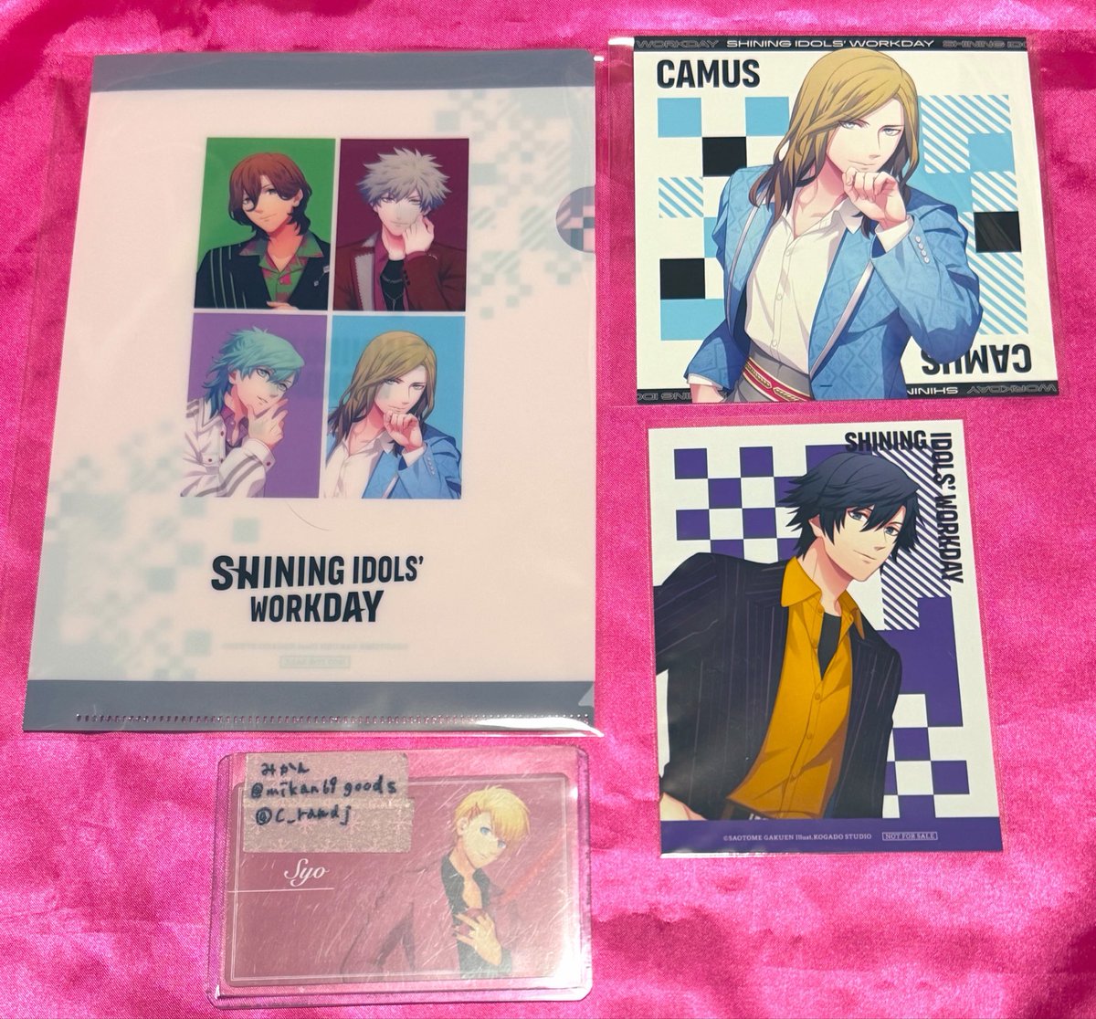 mikan69goods's tweet photo. 【交換】
うたプリ ドラマCD SHINING IDOL'S WORKDAY 特典

✧ 譲
クリアファイル : カルナイ
アナザージャケット : カミュ
ブロマイド : トキヤ

✧ 求
翔 クリアファイルはスタリ

アナザージャケットに１箇所小さな印刷汚れがあるので、気になる方はご遠慮ください。(確認用に撮り直し可能です) https://t.co/OFRXxhxqVn