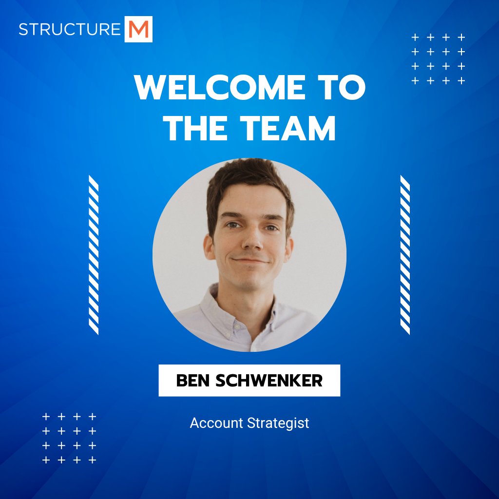 StructureM's tweet photo. We’re excited to welcome Ben Schwenker to the StructureM team. With his strong marketing background, genuine passion, and people-first energy, Ben is a natural fit for the work we do and the clients we’re proud to serve. Welcome, Ben! https://t.co/kl6QpVpwJA