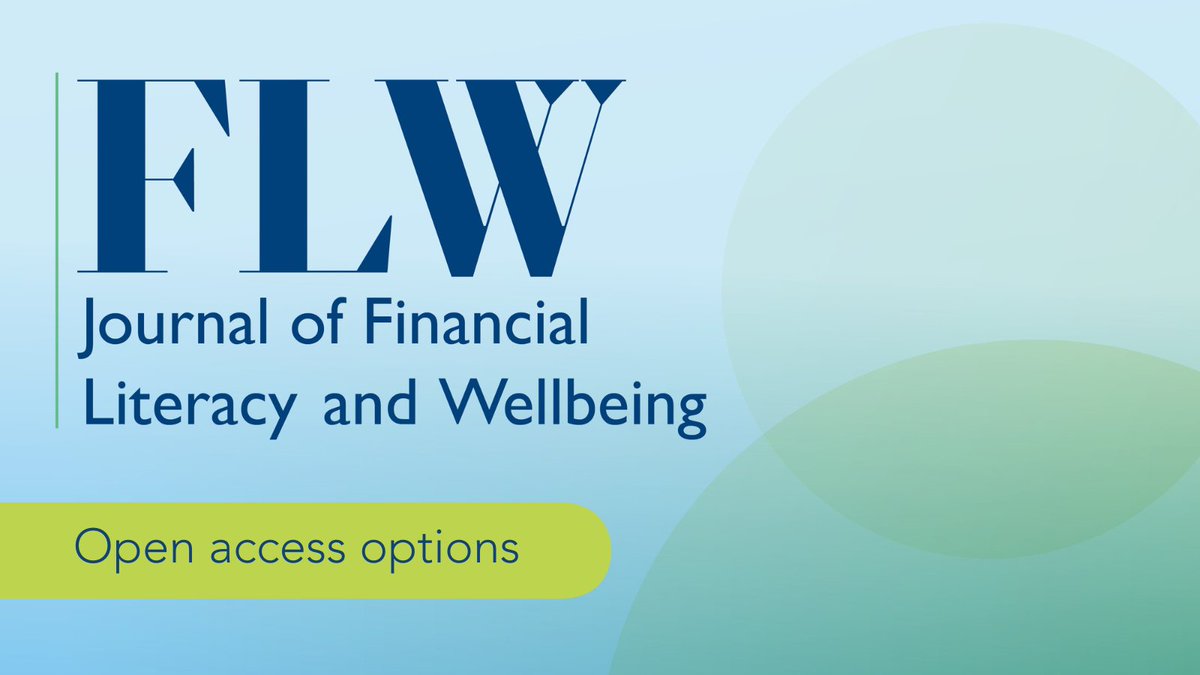CambUP_Econ's tweet photo. Looking to publish your research in Financial Literacy?
Discover your open access options with the Journal of Financial Literacy and Wellbeing: https://t.co/IF9t7FSgL2
#JnlFLW #FinLit https://t.co/bt0bYugVhP