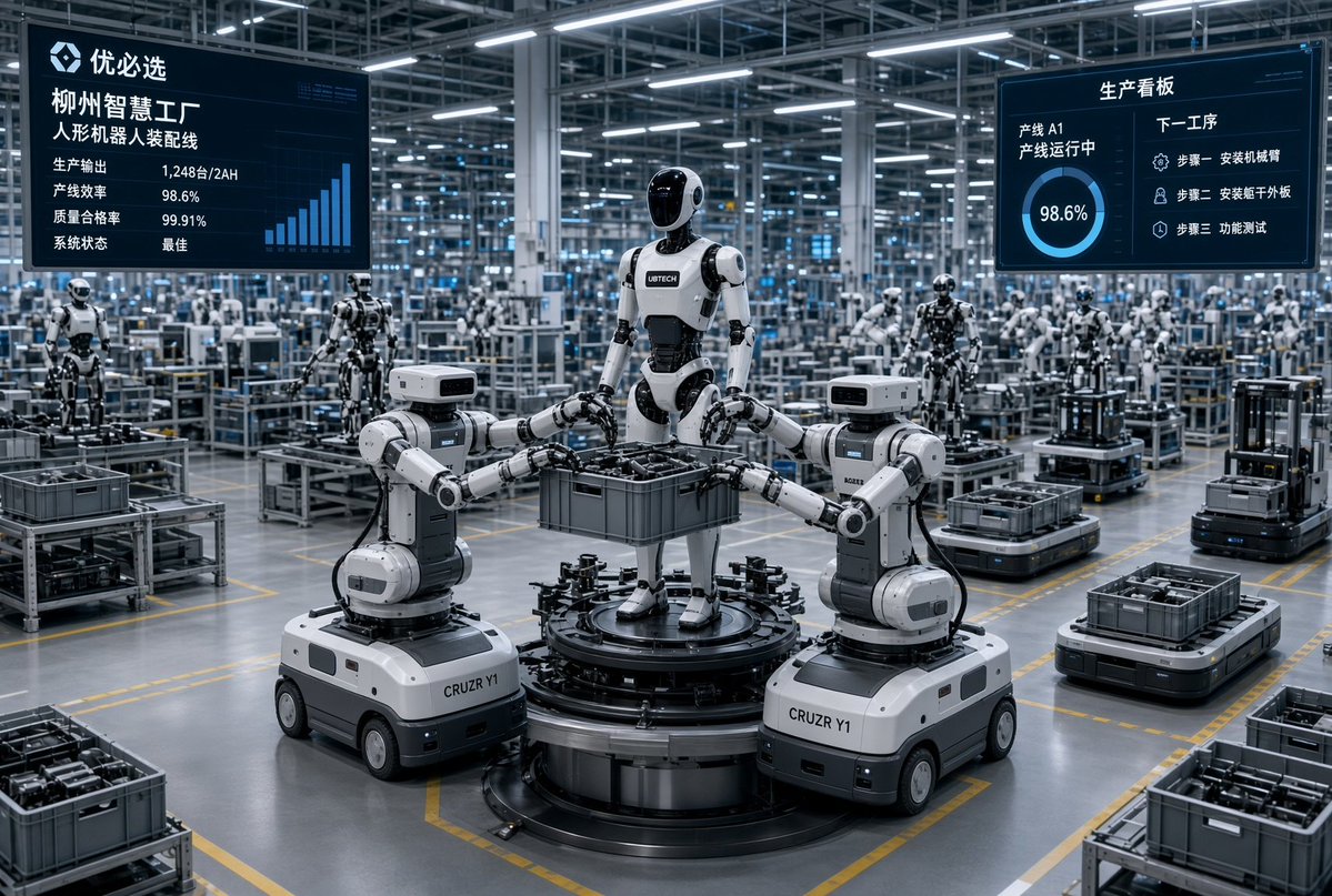 Eyaaaad's tweet photo. الصين...

افتتاح مصنع جديد تقوم فيه الروبوتات بصناعة روبوتات دون تدخل بشري في مصنع UBTECH بمقاطعة قوانغشي. https://t.co/oqY5AQ4BNH